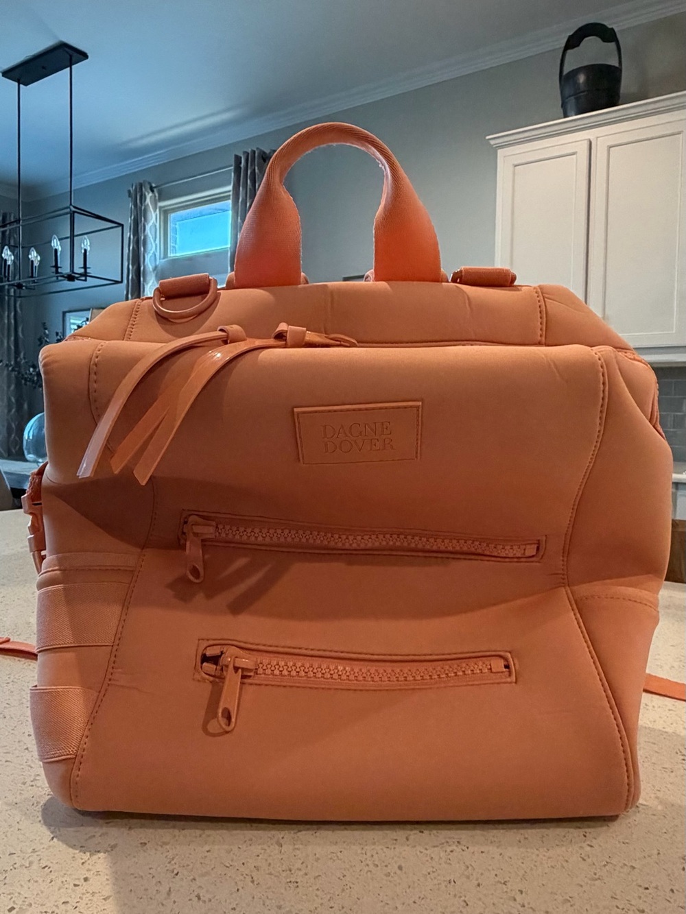 Dagne Dover Coral Neoprene Travel Tote